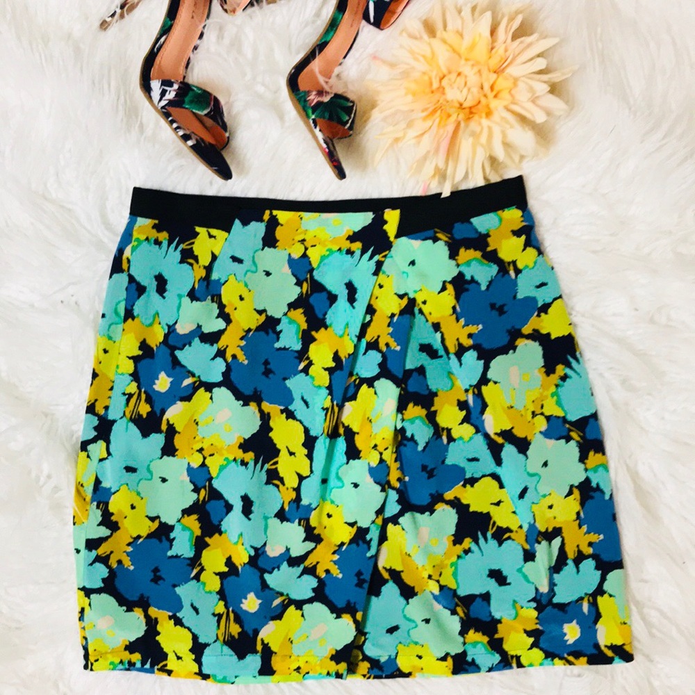 J.Crew Floral Silk Skirt